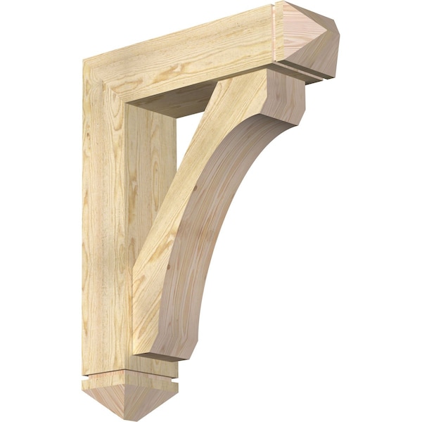 Ekena Millwork Legacy Arts and Crafts Rough Sawn Bracket w/ Offset Brace, Douglas Fir, 8"W x 30"D x 38"H BKT0806X30X38LEC03RDF - main